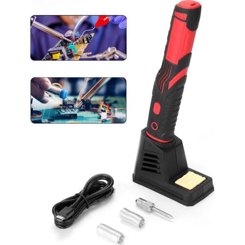 450C 8W Cordless Electric Solder Iron Wireless Charging Soldering Iron Rechargeable Lithium Battery