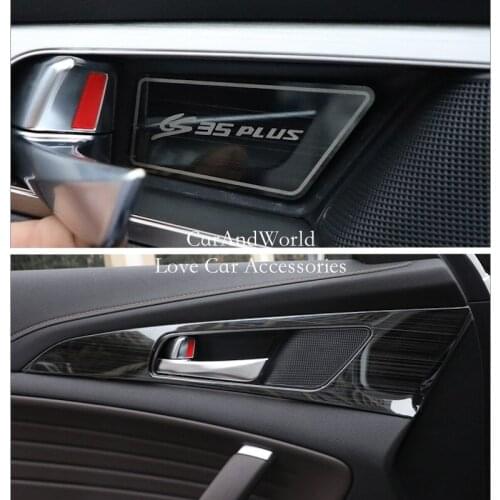 For Changan cs35 plus 2018-2020 Interior Door Handle Bowl Holder Cover Stainless Steel Molding Sticker Trims Car Accessories