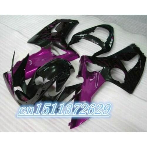 Dor-ABS fairing for Kawasaki ZX6R 03 04 purple black fairings kit Ninja ZX 6R 636 2003 2004