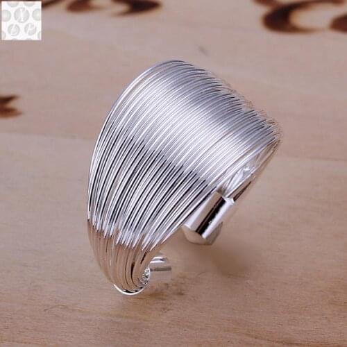 R018 Silver color plated jewelry Hot sell new design finger ring for lady