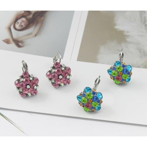 Cute And Romantic Style Earring In Shape Of Star Consisted With Water Drill Coulourful And Blingbling Best Gift For Girlfriend