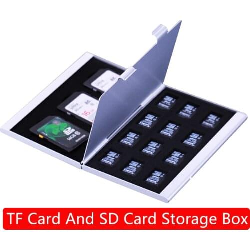 Mini Aluminum Alloy Micro TF SD Memory Card Storage Case Protector Holder Box for SD/TF Card Storage Accessories