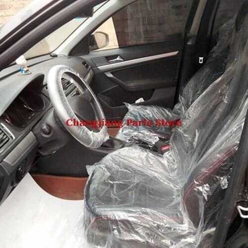 100PCS Disposable Plastic Car Van Seat Covers Vehicle Cover Valet Roll Protective