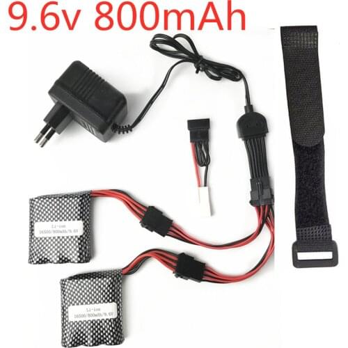Original Battery 9.6V 800mAh Li-ion battery and Charger For JYRC 9115 9116 S911 S912 RC Car Upgrade Spare Parts Battery 16500