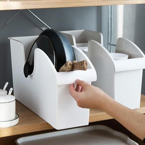 Food Grade Plastic Pulley Pot Lids Cover Cookware Seasoning Storage Box Shelf Refrigerator Organizer Drawer Basket Fresh Spacer