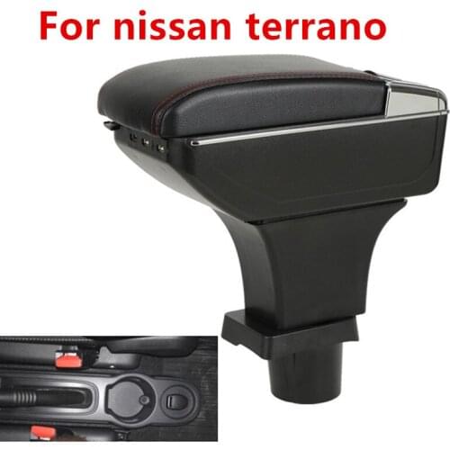For nissan terrano armrest box central Store content box with cup holder ashtray USB interface Generic model 2018