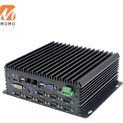 Desktop Black Status Dimensions Chassis All aluminum alloy material Fanless Embedded pc with 7USB 10COM