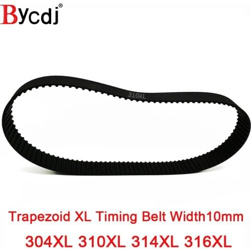 BycdjXL Timing Belt 304XL/310XL/314XL/316XL Rubber Timing Pulley Belt 10mmWidth Closed LoopToothed Transmisson Belt pitch 5.08mm