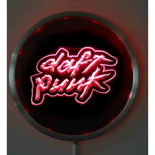 Rs-0311 DISCOVERY DAFT PUNK LED Neon Round Signs 25cm/ 10 Inch - Bar Sign with RGB Multi-Color Remote Wireless Control Function