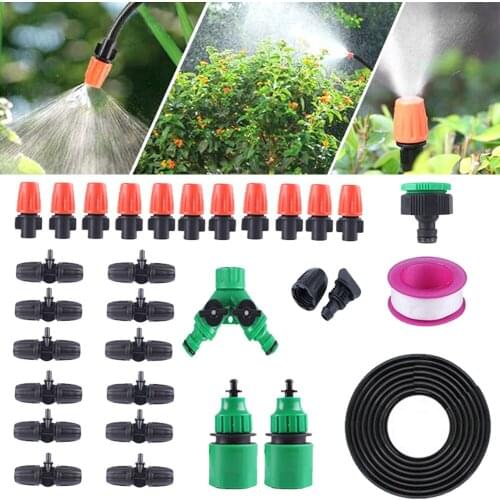 Garden Adjustable Mini Automatic Irrigation System Set, Convenient Installation, Each Nozzle Can Be Adjusted Separately