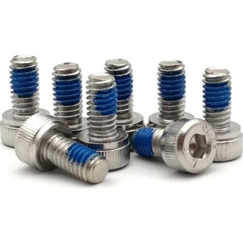 Self locking screw Stainless steel DIN912 hex socket head cap screw with nylok surface treatment M3 M4 M5 M6 M8