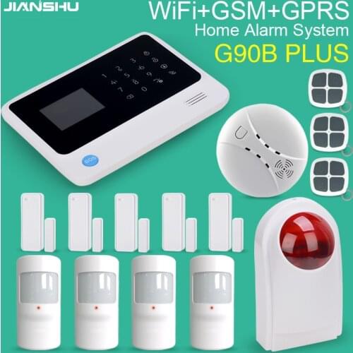 New version G90B Plus gsm wifi gprs sms intruder alarm mobile APP control Ifttt setting scene setting home burglar alarm system