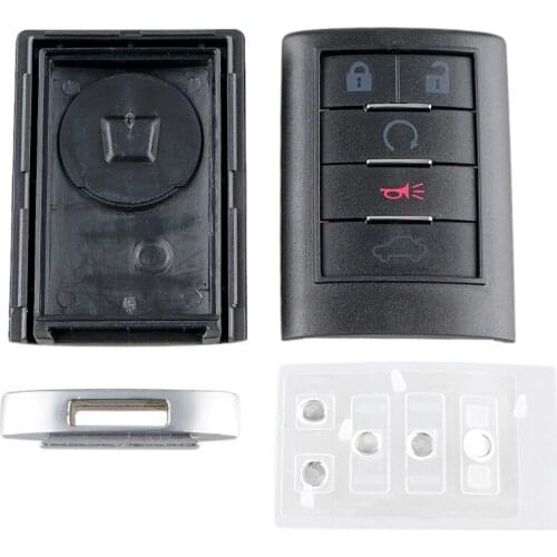 5 Buttons Replacement Remote Car Key Shell without small key ForCADILLAC DTS CTS STS XTS Keyless Entry Key Cover Uncut Blade