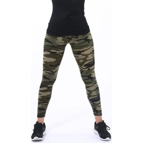 DICHSKI Women Camouflage Active Yoga Leggings Fitness Military Army Green Workout Pants Sporter Skinny High Waist Shiny Bottom