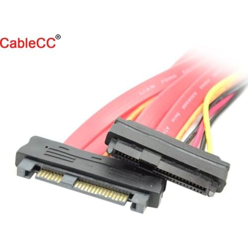 Zihan SAS Hard Disk Drive SFF-8482 SAS Cable 29 Pin Male to Female Extension Cable 0.5m