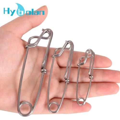 1pcs Sea Fishing Snap Stainless Steel Fishing Swivels Fishing Lure quick Pin Snap Open Eye Clip Close Eye Connector Accessories