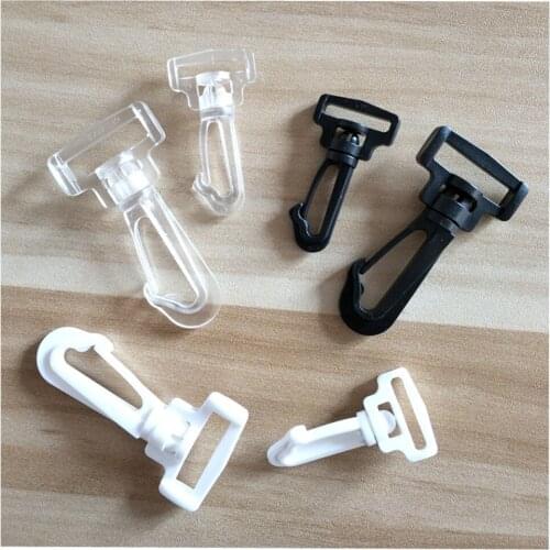 10pcs 10/15/20/25/30/38/50mmPlastic Swivel Snap Hooks Hardware Side Release Buckle Paracord Backpack Straps Bag Parts