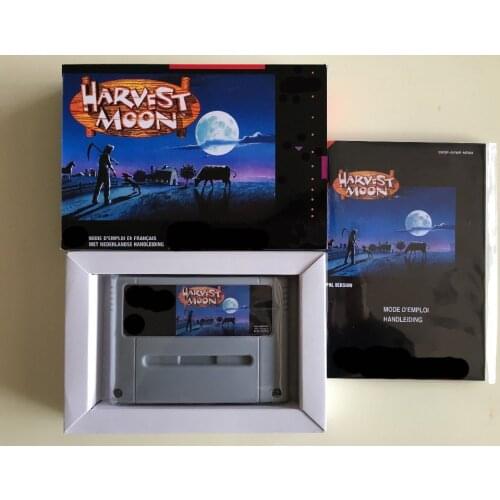 16Bit Games ** Harvest Moon ( French Language PAL Version!! Box+Manual+Cartridge!! )