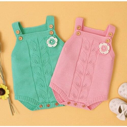 2020 Autumn Baby Boy Girls Triangle Rompers Infant Baby Romper Newborn Baby Boy Girl Clothes Lovely Leaves Knitting Rompers