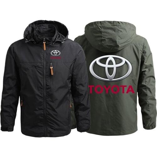 2021 Male Toyota Car logo Jackets Spring Summer Travel Coats Mens Sport Breathable Windbreaker Casual Zipper Hoodie Outwear Top