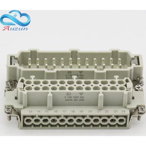 24 core Heavy duty connector HDC-HE-24 The male connector and the female connector 16A500V Aviation plug core