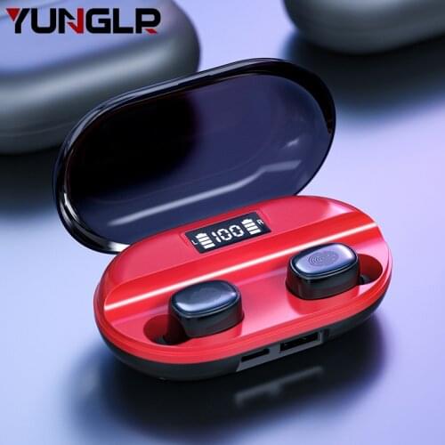 Bluetooth Earphone TWS 5.0 2200mA Charging Box With MIC Fone Audifonos Inalambicos Cuffie LED Display In Ear Wireless Earphones