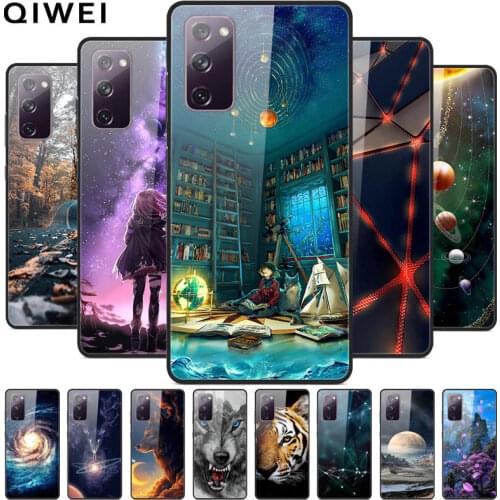 For Samsung S20 FE Case Tempered Glass Hard PC Phone Back Cover For Samsung Galaxy S20 FE Cases Bumper Funda S 20 fe 5G S20FE