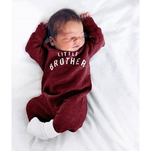 Newborn Infant Baby Boy Girl Button Letter Romper Jumpsuit Playsuit Clothes christmas organic cotton baby clothing dropshipping