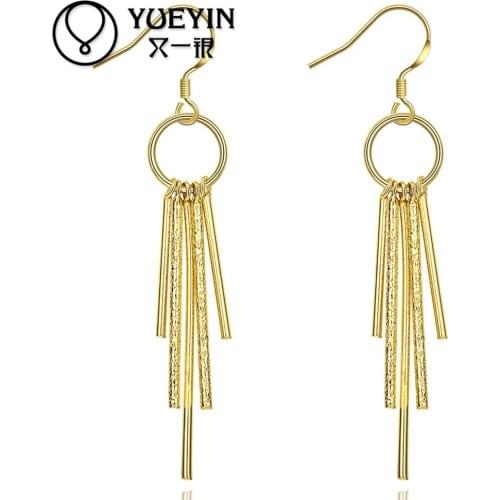 E070 Wholesale Nickle Free Antiallergic Gold color Earrings For Women New Fashion Jewelry gold color brincos