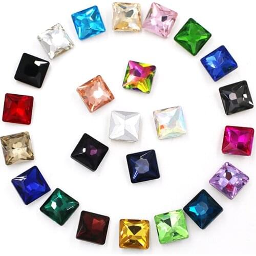 HOT SALE ! Square right angle Pointed bottom glass crystal rhinestones DIY watch jewelry accessories 50pcs/pack