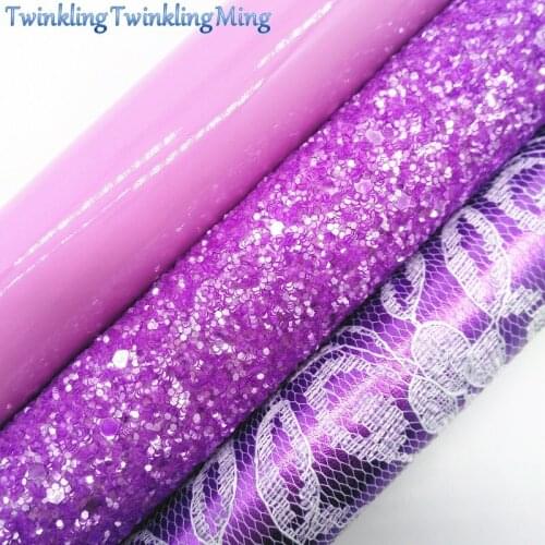 RED Chunky Glitter Canvas Sheet, 8"x11" Glitter Sheets, Patent Lace Faux Leather Sheet For Hair Bow & Earring Fabric XM033