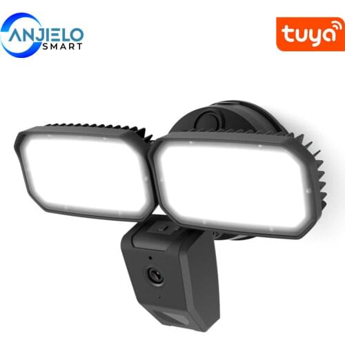 Smart Home Tuya Floodlight Camera 2MP 1080P WiFi Security IP Camera Motion Detection Night Vision Waterproof for Home Garden