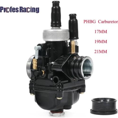 PHBG 17mm 19mm 21m Dellorto Black Racing Carburetor Carb With Air Intake 50cc 90cc BWS100 For Puch Yamaha Zuma