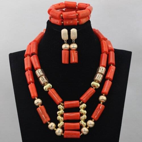 Luxury Big Coral Beads Wedding Jewelry Set New Indian Bridal Costume Women Jewelry Set Bib Free Shipping CNR625