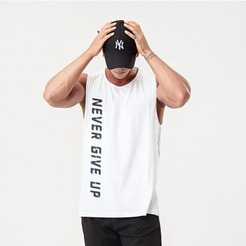 Summer Mens Vest Sports Running Fitness Leisure Basketball Training Jacket Sleeveless Loose Version Of Sweat Absorption Fashion