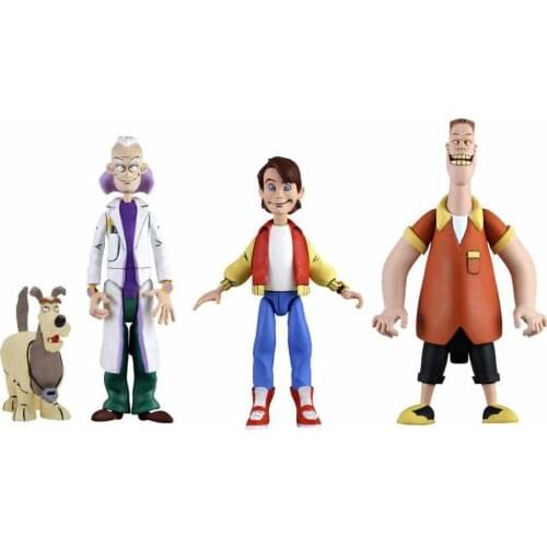 Neca 3PCS A SET Halloween American Science Fiction Movie Back to the Future Doctor Emmett Brown Action Figure