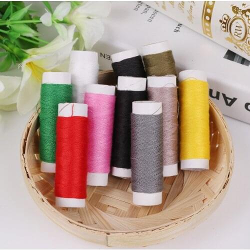 10pcs High Tenacity Polyester Sewing Threads Hand Sewing Machine Embroidery Cord String DIY Craft Stitching Sewing Supplies#38