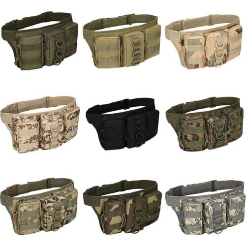 THINKTHENDO Oxford fabric Utility Waist Pack Pouch Military Bag Belt Bags Zipper Waist Pack Bag Men