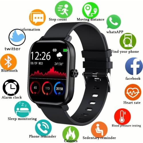LIGE New Bluetooth Call Smart watch Mens Women Clock Sport Heart Rate Sleep Multifunction Men smartwatch for Android IOS phone