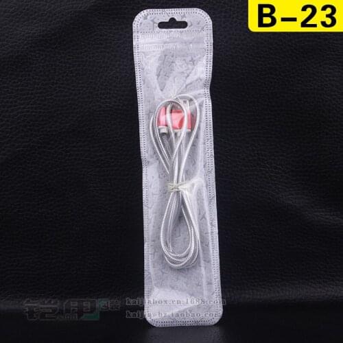 B-23 300pcs/lot Zipper lock Retail packaging bag can for headset/USB cable/Xiaomi LED lights Mobile Phone accessories 56*220mm