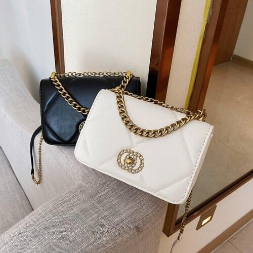 Diamond PU Soft Surface Shoulder Bag Women Trend Design Simple Solid Color Crossbody Bag Female Fashion Casual Luxury Handbag