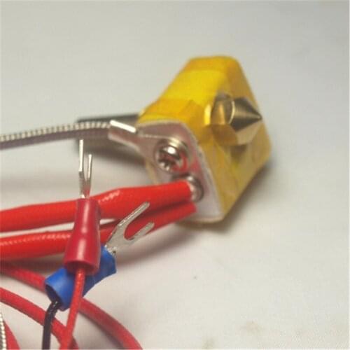Reprap 3D printer spare parts K type thermocouple Metal DIY MK8 Hot End for RepRap 3D Printer 1.75mm 0.4mm Nozzle hotend