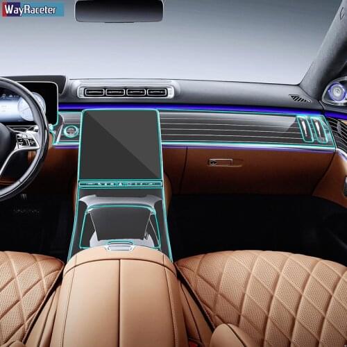 Car Interior Central Console Gear Dashboard Panel Navigation Screen Protective Film For Mercedes Benz S Class W223 2021 AMG