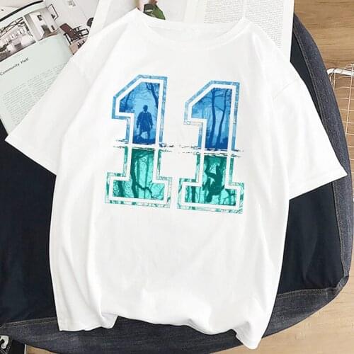 2020 Womens T Shirt Eleven Stranger Things Summer Casual Top Tee Tshirt Female Clothing Funny Movie Shirt Harajuku White Tshirt