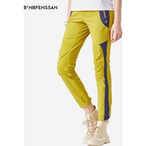 2019 New womens hiking pants summer waterproof trousers soft shell pants waterproof pants splice color fish camping pants 8875B