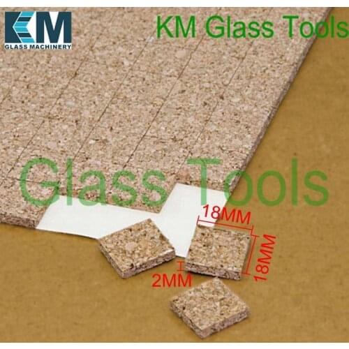 1 square meters!2MM x 18x18 Cork pads,Cork Distance Pads,Glass spacer,glass pads,cork packing,cork gasket