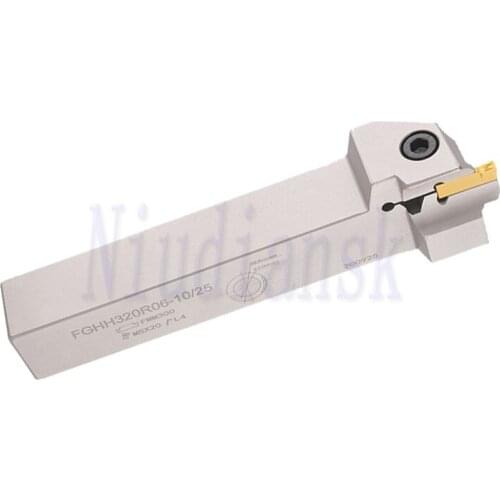1pc FGHH320R06-10/25 Grooving Turning Tool Holder FGHH325R06-10/25 External Slotting Tool Arbor CNC Lathe Tool Spring Steel FGHH