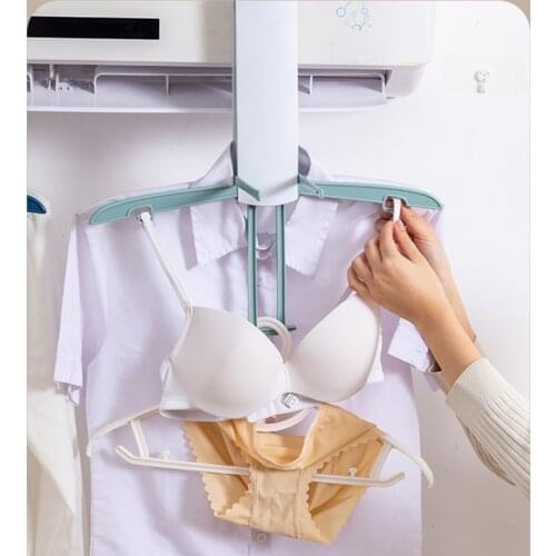 1pcs Foldable Drying Rack Portable Multifunctional Air Conditioning Drying Rack Dormitory Socks Underwear Drying Rack