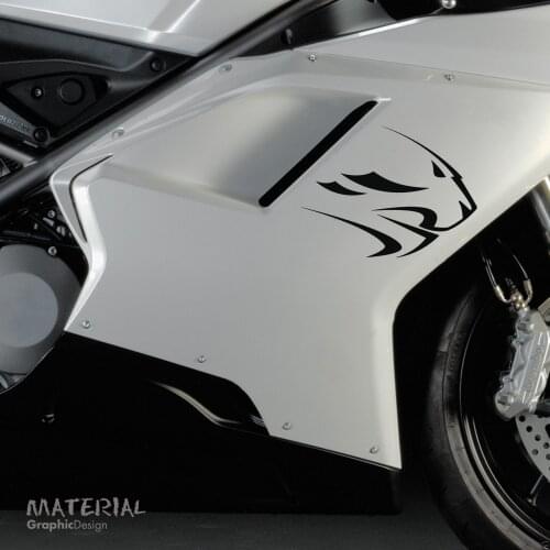 1x Pair Aprilia Lion Head Sticker Decal - Bike Tank Racing Motorbike RS50 RS125 2pcs 20cm