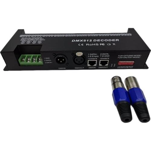 30 Channel RGB DMX512 Decoder LED Strip Controller 60A DMX Dimmer PWM Driver Input DC9-24V 30CH DMX Decoder Light Control